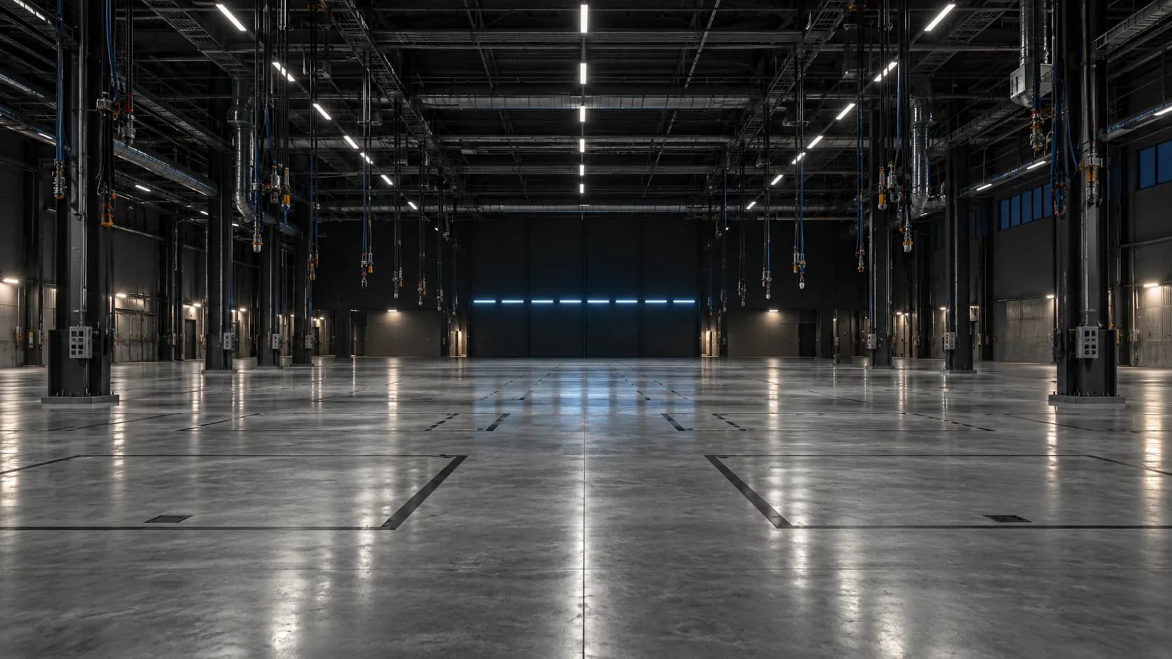 An empty lit bay reserved for future additive cells